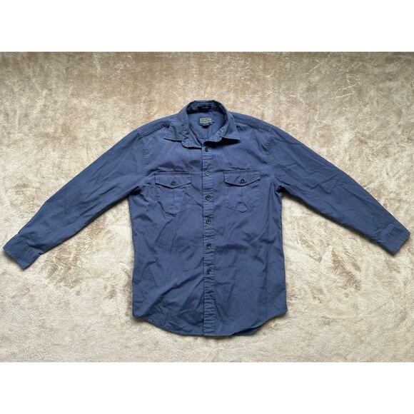 Vintage‎ Pendleton Forester Long Sleeve Button Down Blue Shirt Men’s Size Medium - Picture 2 of 7